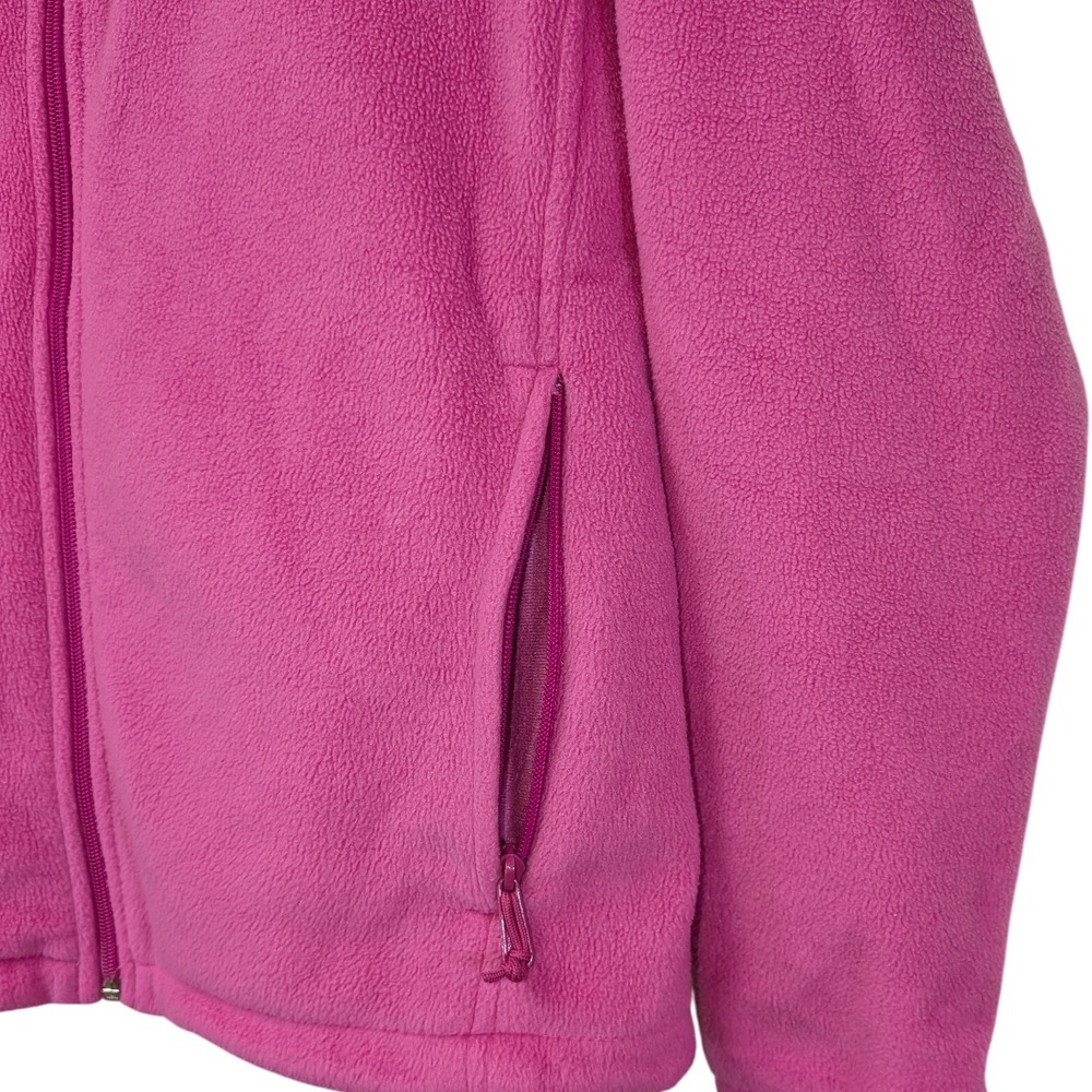 Columbia Medium Pink Fleece Full Zip Cozy Jacket w/ Zipper Pockets & Cinch Waist - Picture 7 of 15